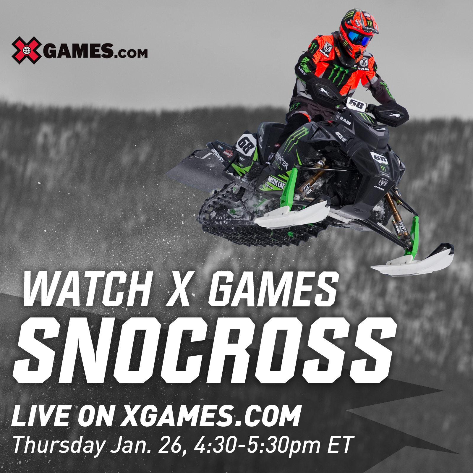 Watch X Games Snocross Live! Tucker Hibbert