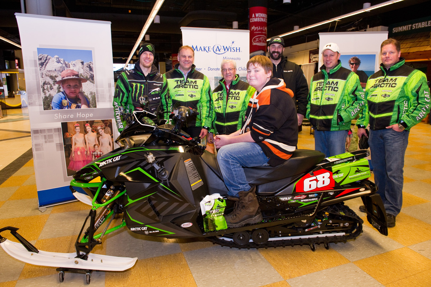 Tucker Hibbert helps fulfill Nick’s wish to own a snowmobile!