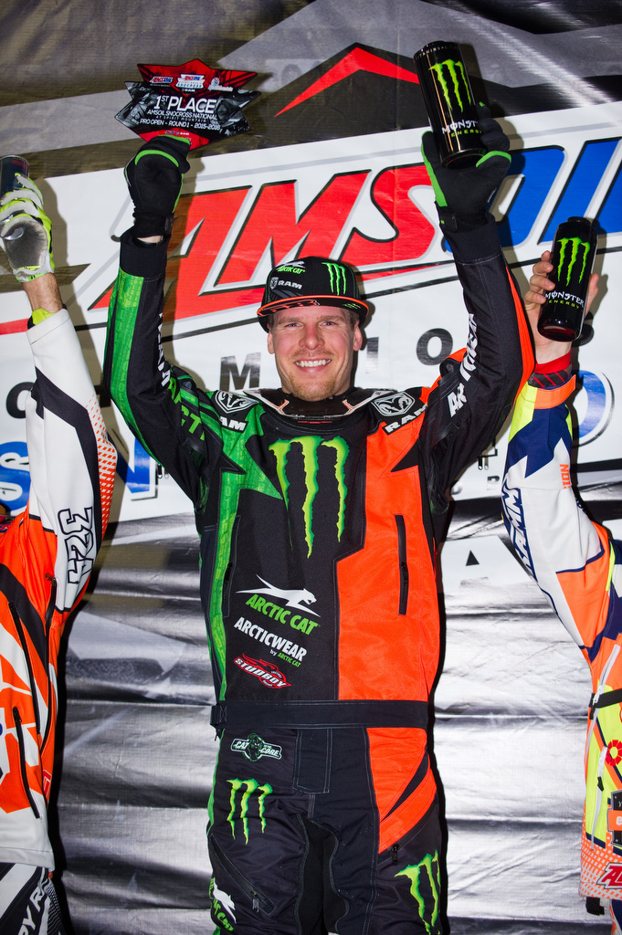 Hibbert secures points lead with a win at Snocross season opener