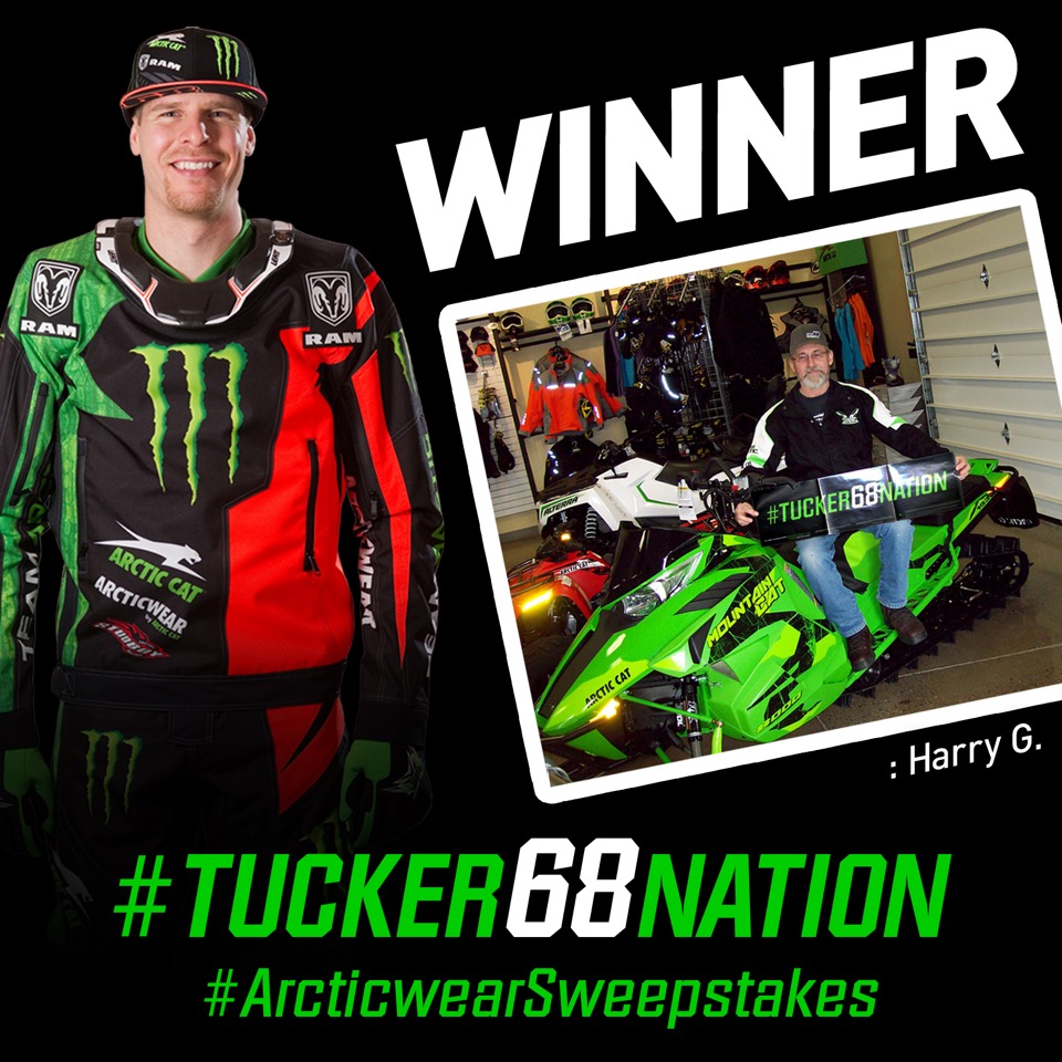 Winner of #Tucker68Nation Arcticwear Sweepstakes announced